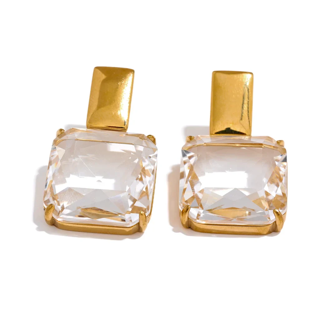 High-Quality Zircon Drop Earrings