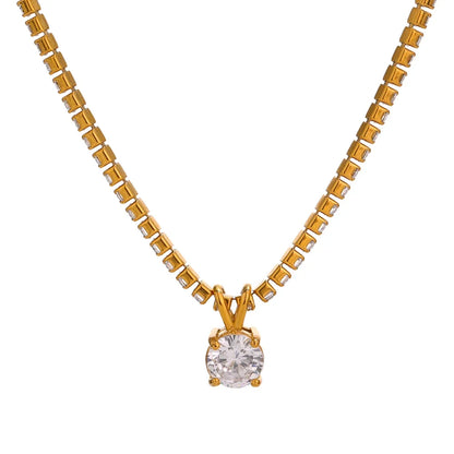 Cubic Zirconia Pendant Necklace