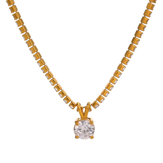 Cubic Zirconia Pendant Necklace