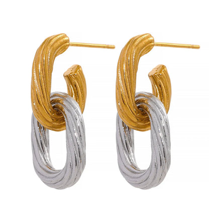 Chunky Textured Drop Earrings