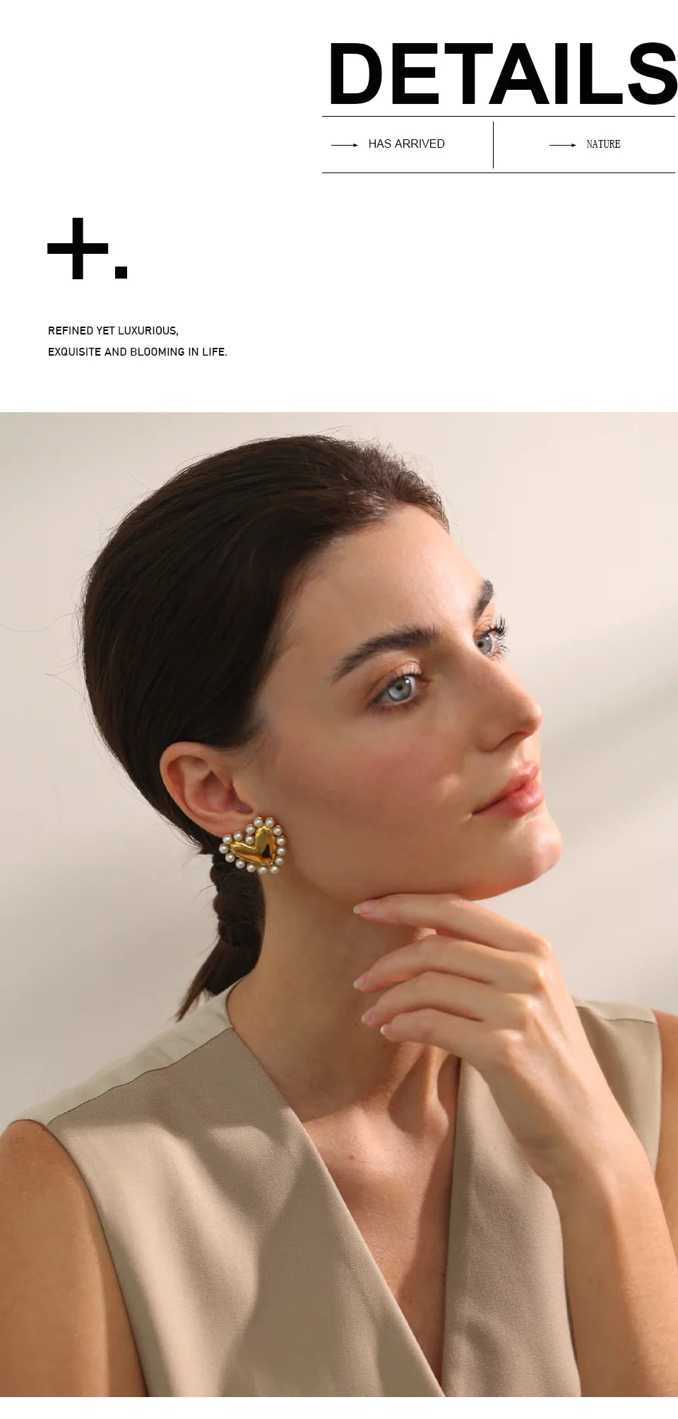 Heart pearl earrings