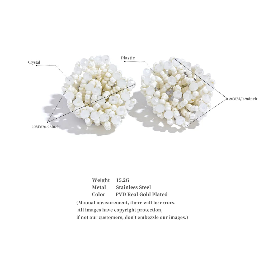 Beaded Flower Earrings