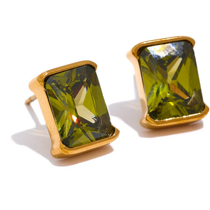 Zirconia Square Stud Earnings