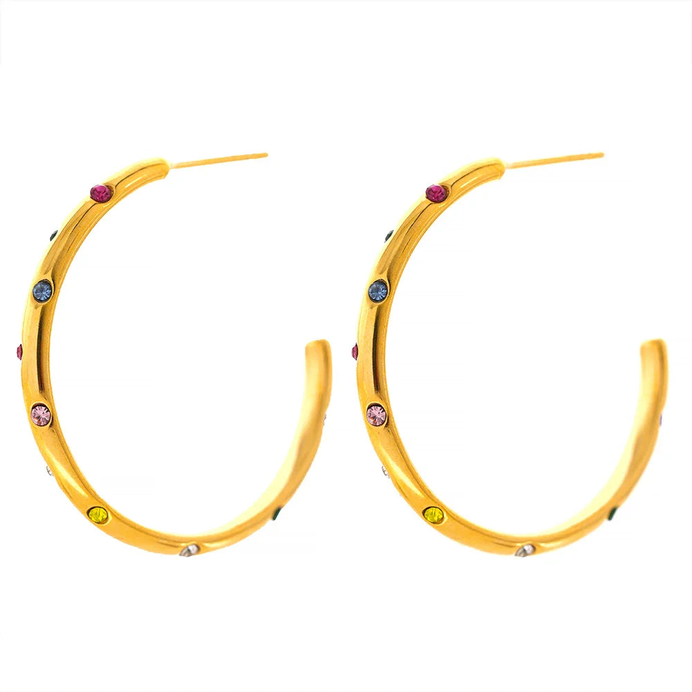 Big round earrings