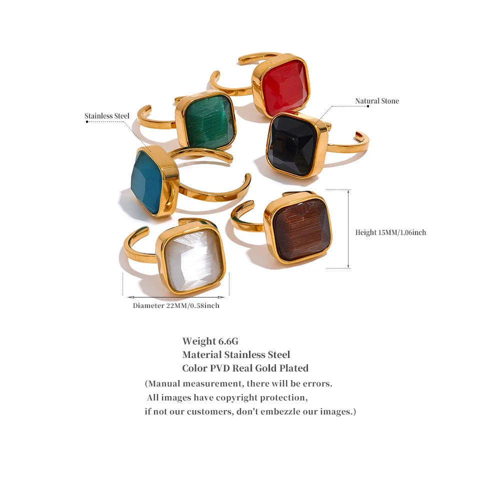 Cats eye stone ring