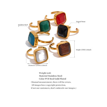 Cats eye stone ring