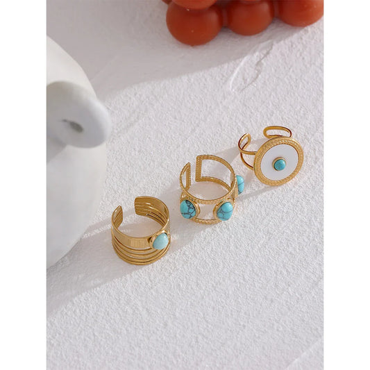 Gold Ring With Blue Stone