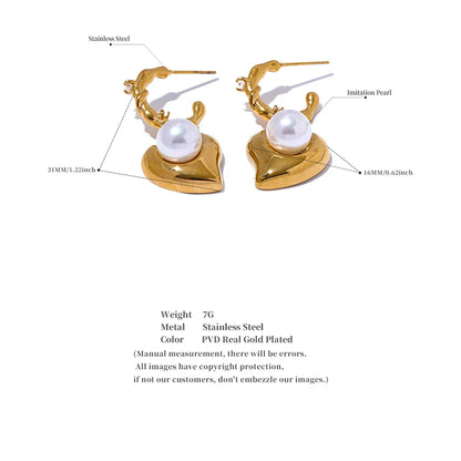 Heart Drop Earrings