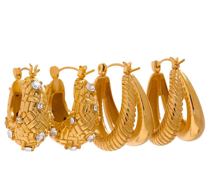 Chunky Gold Hoop Earrings