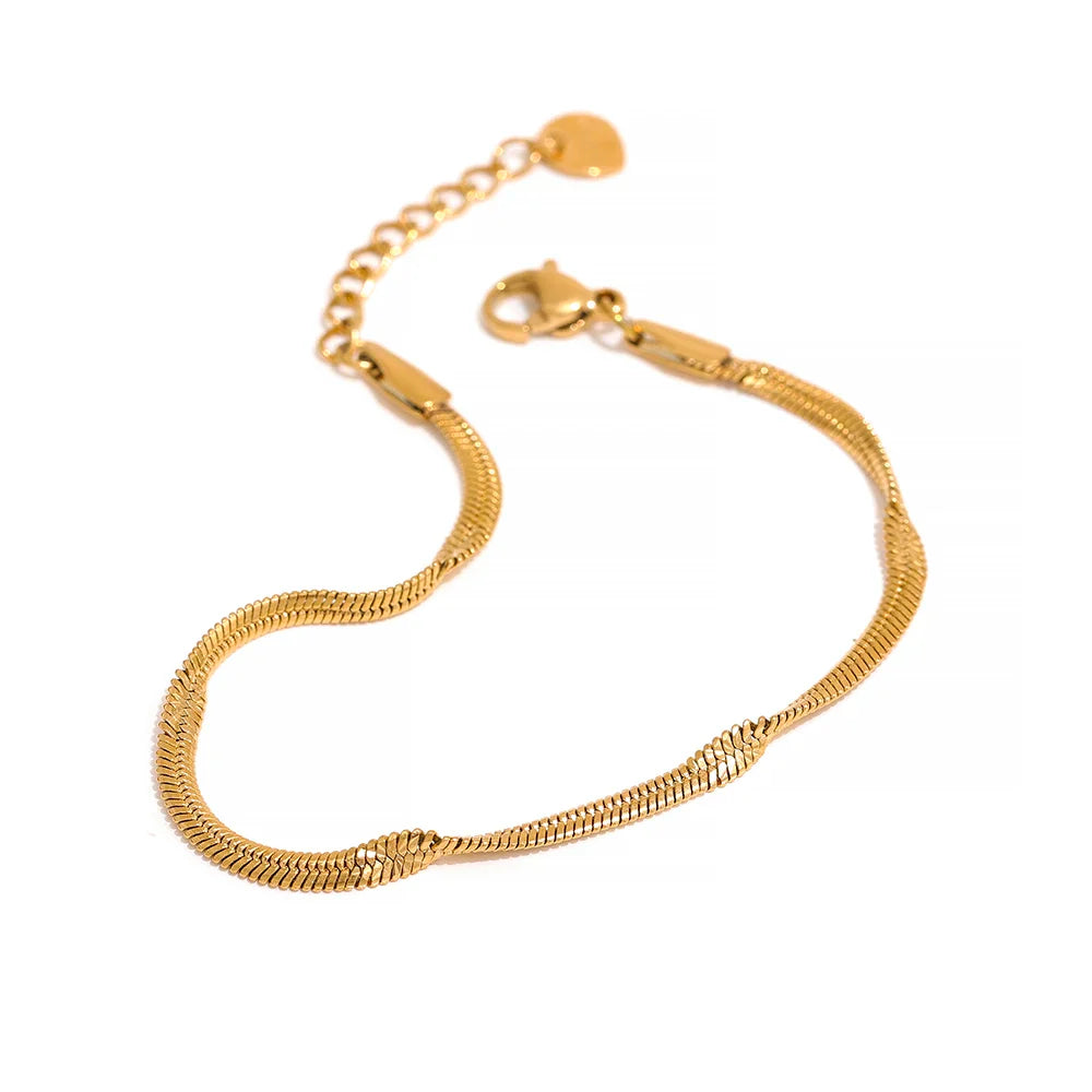 Flat Snake Chain Jewelry Set