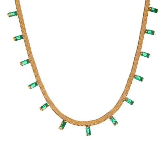 Cubic Zirconia Chain Necklace