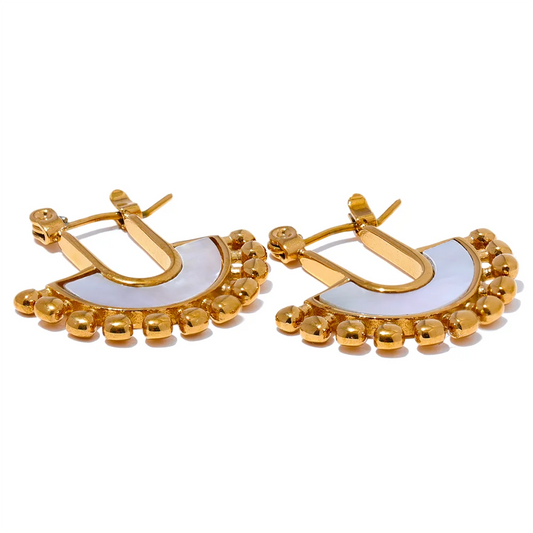 Shell Geometric Fan Hoops