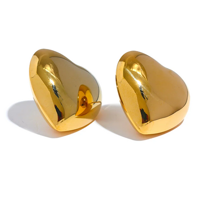 Heart Shaped Stud Earrings
