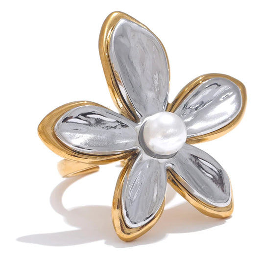 Silver Flower Ring