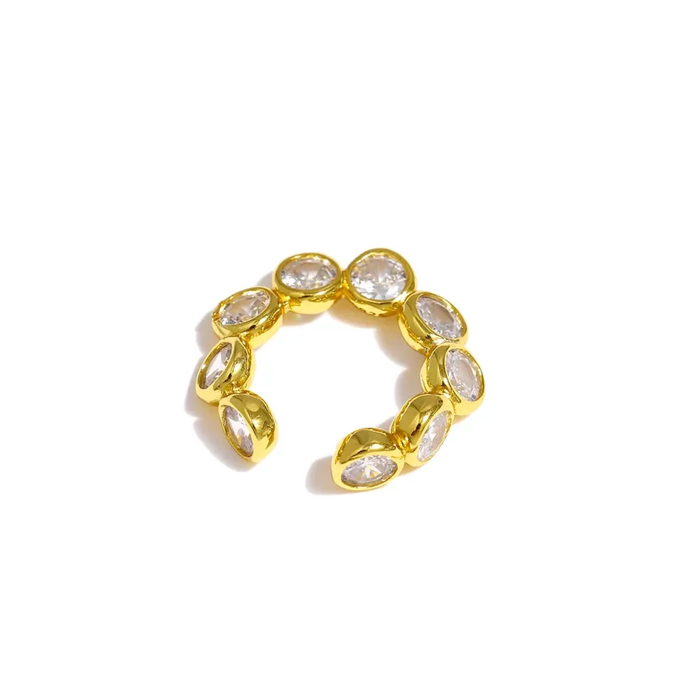 Cubic Zirconia Clip-On Earrings