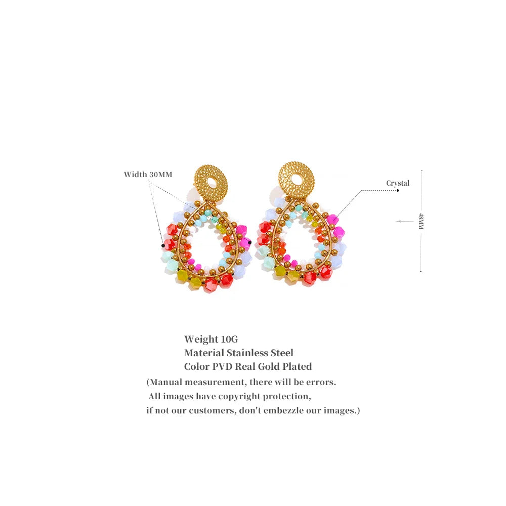 Beaded Hoop Earrings