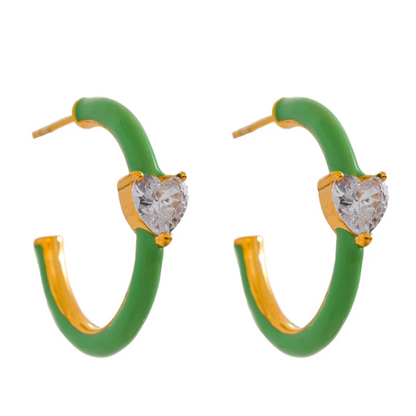 Heart Hoop Earrings
