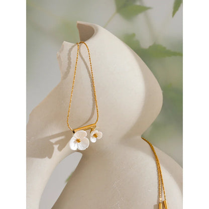Acrylic Flower Pendant Necklace