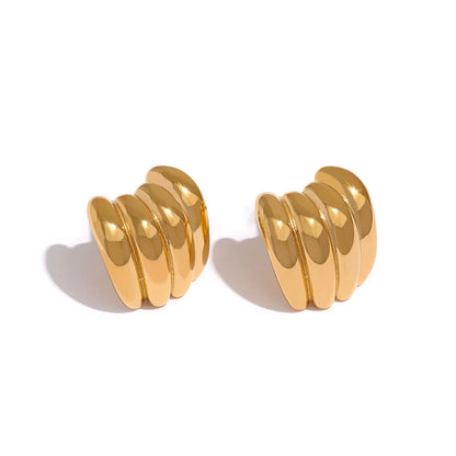 Metal Punk Stud Earrings