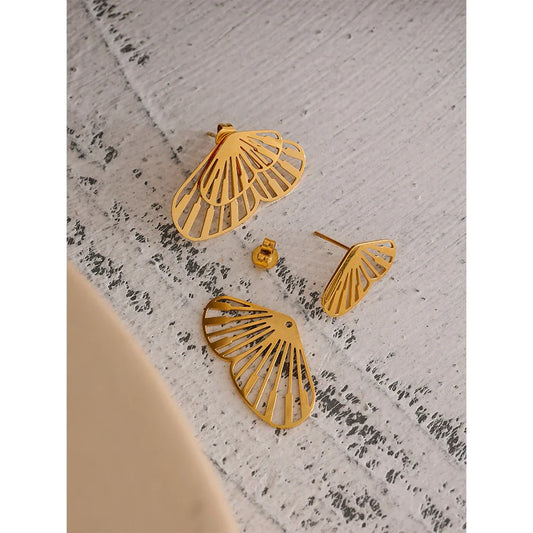 Butterfly Metal Stackable Stud Earrings