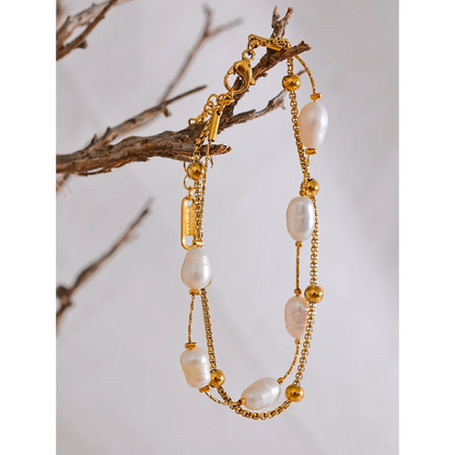 Gold Bracelet With Beads