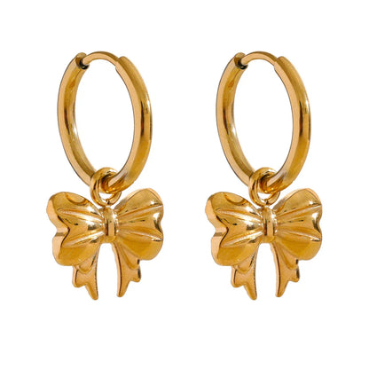Bow Tie Hoop Earrings