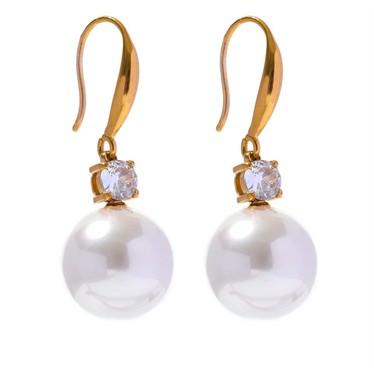CZ & Pearl Geometric Drops