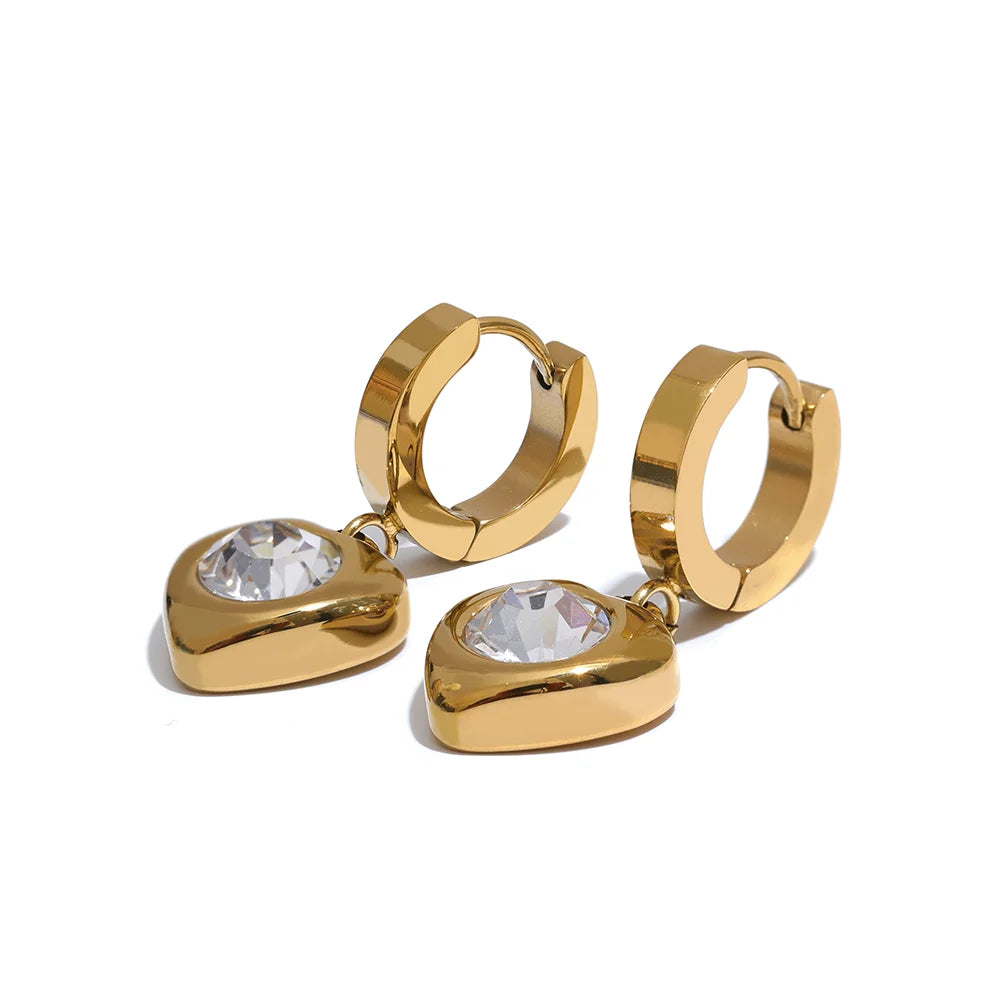 Cubic zirconia drop earrings