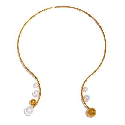 Imitation Pearl Torque Choker