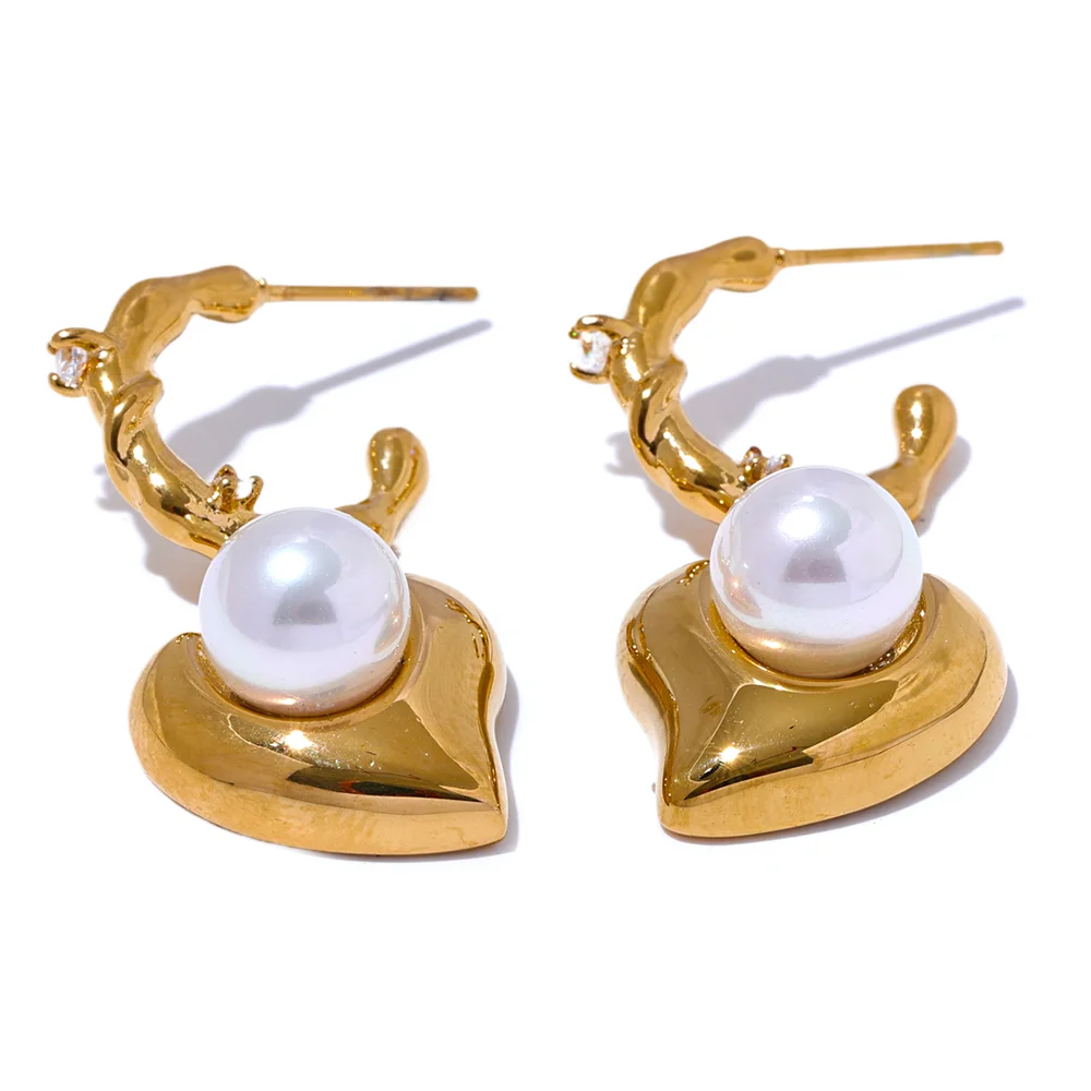 Heart Drop Earrings