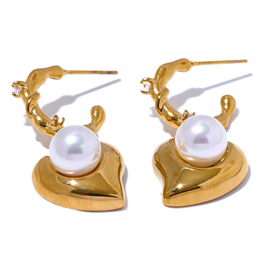 Heart Drop Earrings