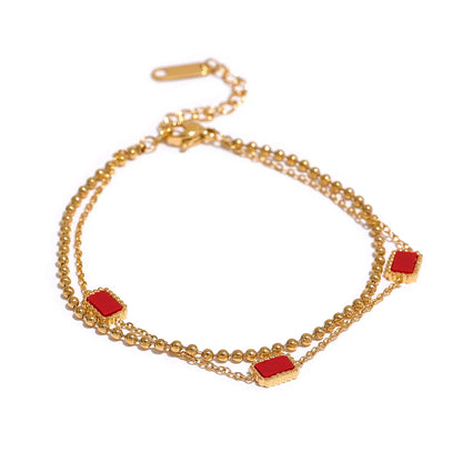 Acrylic Double Chain Bracelet