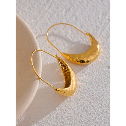 Gold Drop Hoop Earrings