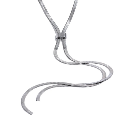Long Snake Chain Chest Necklace