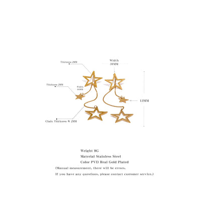 Dangle star earrings