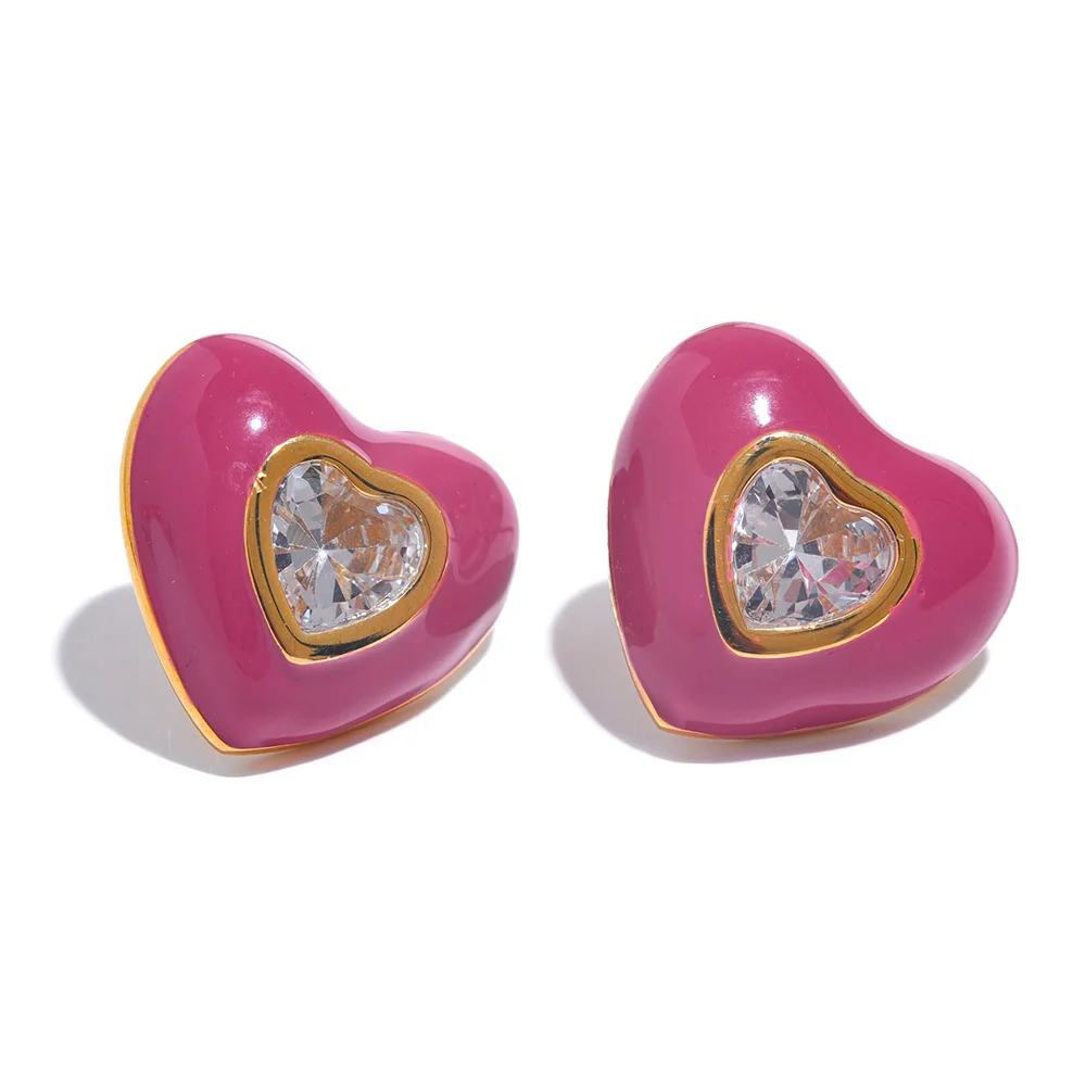 Heart Stud Earrings