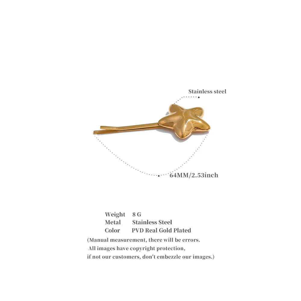 Star Stainless Steel Hair Clip