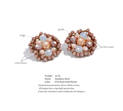 Pink Beaded Earrings