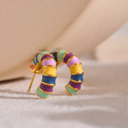 Multicolor Hoop Earrings