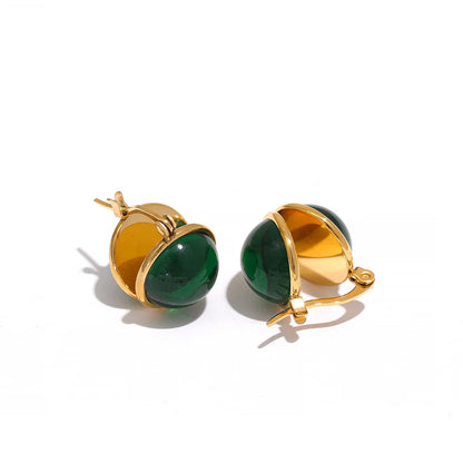 Resin Huggie Earrings