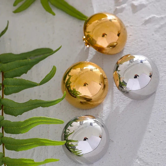 Half Round Stud Earrings