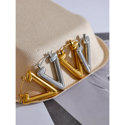 Triangle Hoop Earrings