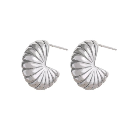 Snails Conch Charm Chunky Stud Earrings