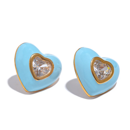 Heart Stud Earrings