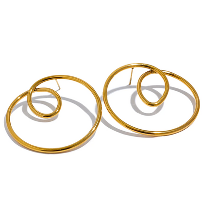 Round Knotted Hollow Stud Earrings