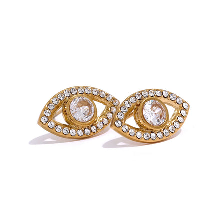 Delicate Zircon Eye Studs