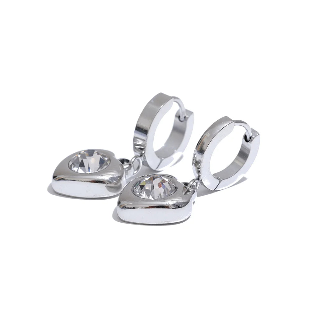 Cubic zirconia drop earrings