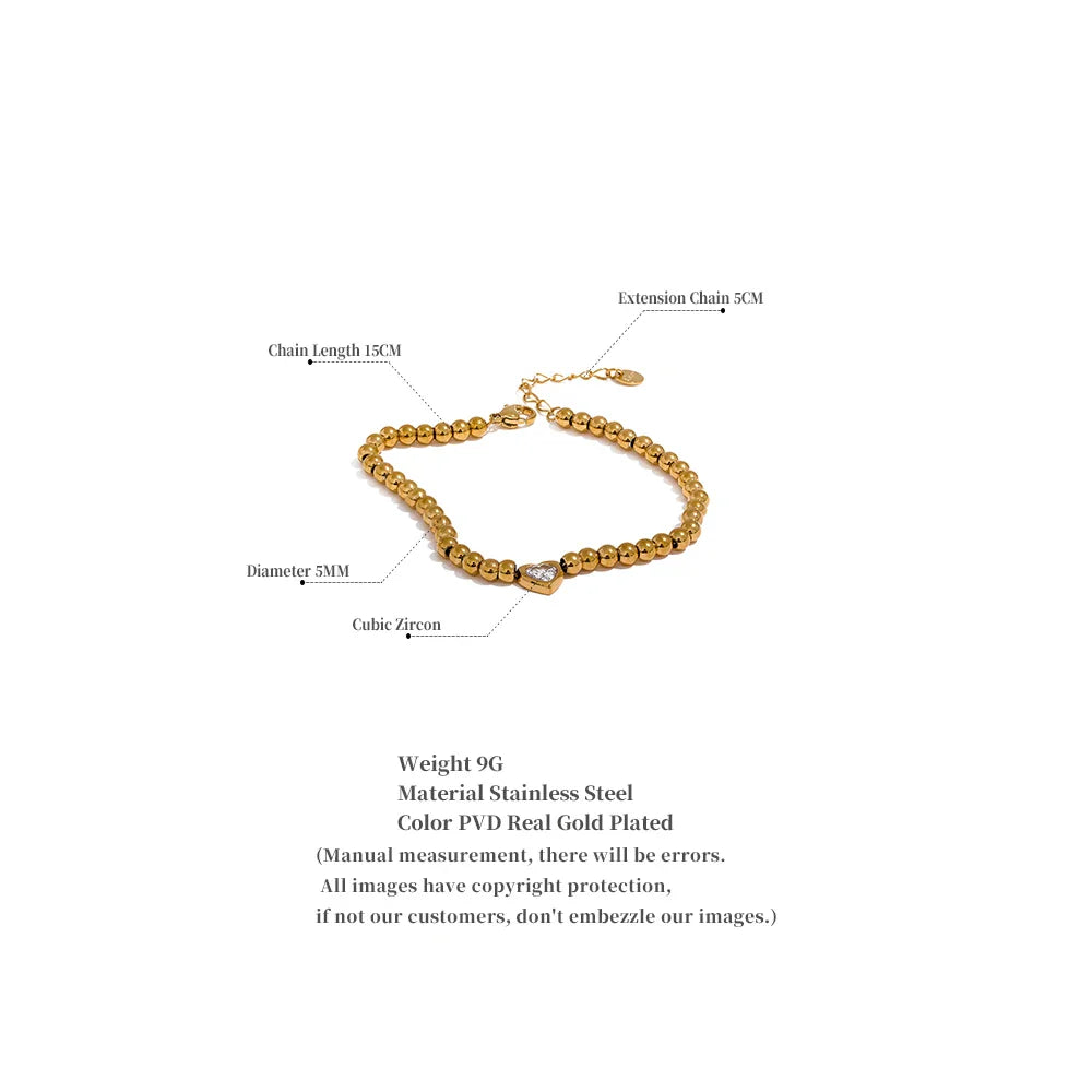 Gold Heart Bracelet