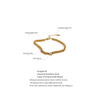 Gold Heart Bracelet