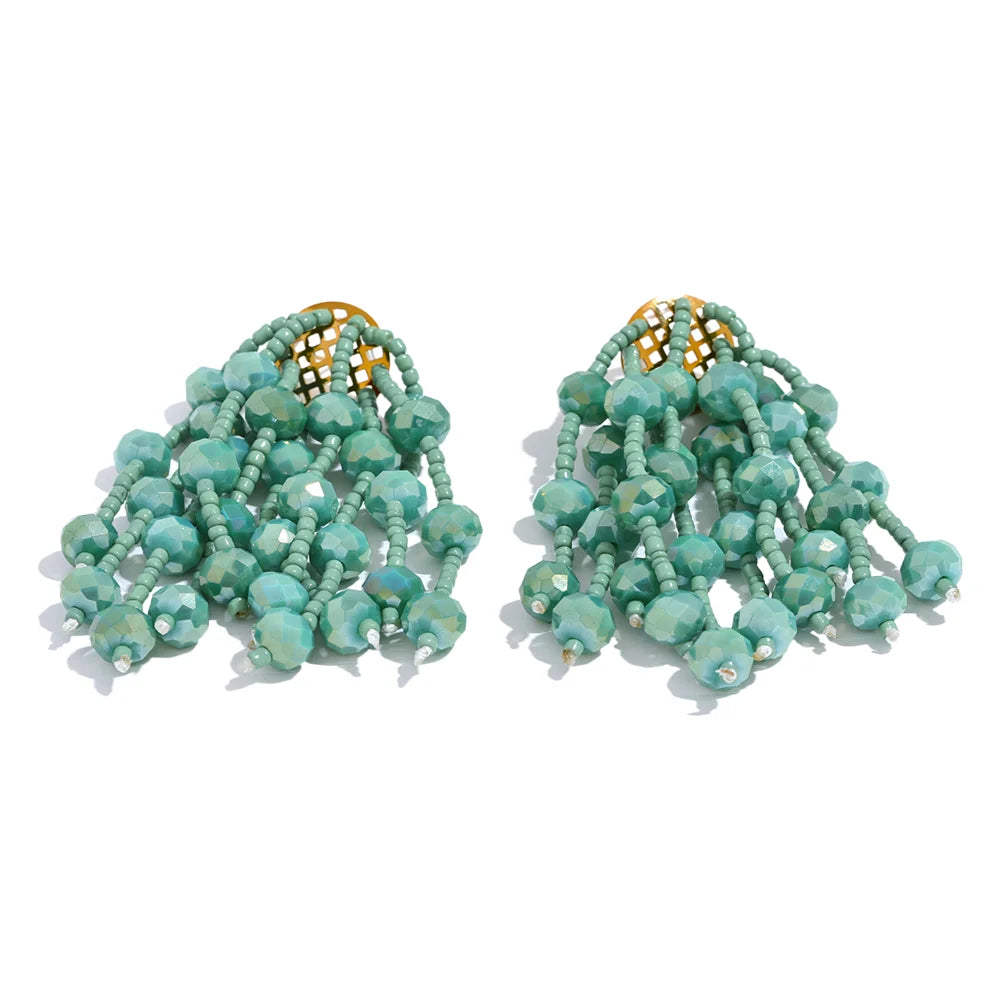 Bicone 6mm Beads Earrings